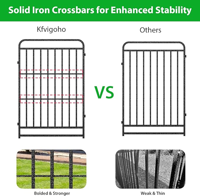 Heavy Duty Dog Playpen: 12 Steel Panels 47" Height, Square Steel Pipe with Reinforced Crossbars, 27FT 57 Sq.ft Portable Fence for Yard RV Camping, Snowy Black