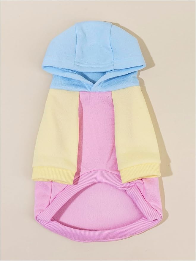 QWINEE Basic Dog Hoodie Sweatshirt Puppy Sweater Warm Cat Costumes Pet Clothes for Chihuahua Puppy Kitten Small Medium Dogs Pink X-Small
