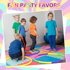 Sratte 8 Pcs Color Hoop Detachable Adjustable Exercise Ring Plastic Hoop for Gymnastics Dog Agility Equipment Party Decor, 4 Colors