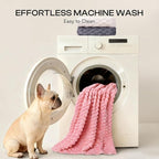 Luciphia Soft 300GSM Fleece Pet Blanket for Small Medium Large Dogs Washable 3D Textured Flannel Cat Puppy Decorative Furniture Protector Throw Durable Pink, XL(57''x40'')