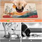 Absorbent Pet Dog Bowl Mat for Food and Water, Pet Cat Food Feeding Mat with Non Slip Rubber Backing, Dog Food Mats for Floors Waterproof, 12"x20"