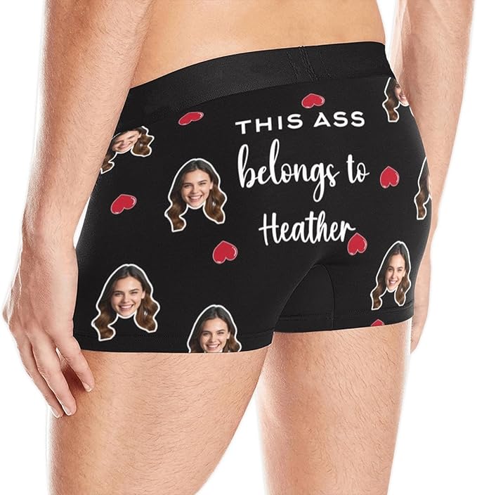 M YESCUSTOM Custom Boxers Briefs for Men Personalized Boxers with Face Mens Funny Underwear with Photo XS-5XL