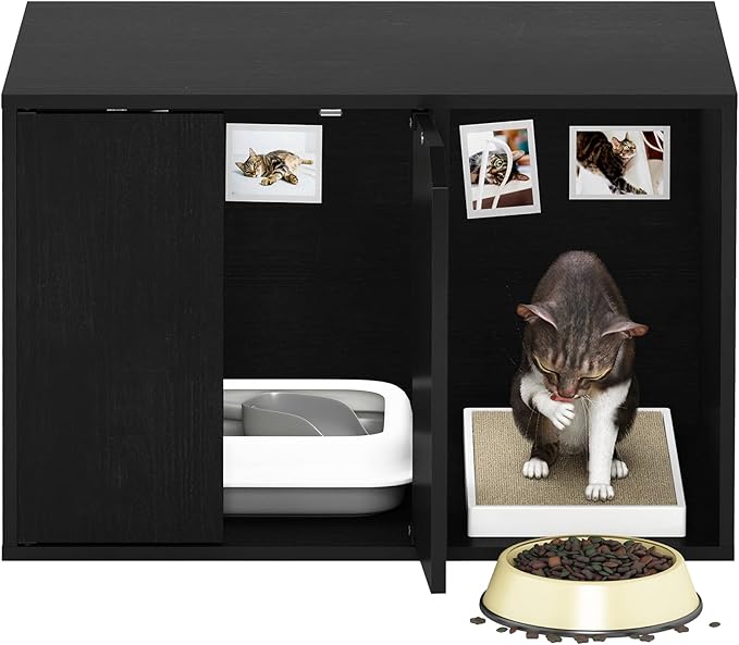 Furinno Peli Litter Box Enclosure, Small, Americano