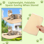 2PCS Replacement Cover for Cat Window Perch, M Size Cordless Cat Window Hammock Bed Accessories, Reversible Breathable/Warm Seat Cover for Inside (White, 20.4" L x 11.8" W)