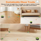 Interactive Cat Toy for Indoor - Automatic Cat Treadmill with Remote Control, 3 Speeds, Quiet Motor | Indoor Chase Hunting Feather Cat Gift for Fitness, Playtime & Energy Release (Green)