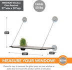 K&H Pet Products Window Lounger with Oat Grass, Cat Window Perch for Large Cats, Farmed in USA, Non-GMO Grass Kit, Sturdy Kitty Sill Window Hammock Bed, Steel Frame, Sturdy Suction Cups - 23 X 12in