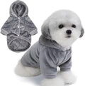 FabriCastle Dog Hoodie Sweater for Small Dogs Boy and Girl, Dog Clothes XS XXS Puppy Sweatshirt, Pet Outfit, Cat Clothing Super Soft Warm Snap On Closure (Light Grey, X-Large)