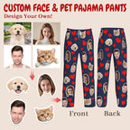 Personalized Pajamas Pants with Photo for Men Women, Custom Pajama Pants Anniversary, Mens Pajama Pants with Pockets