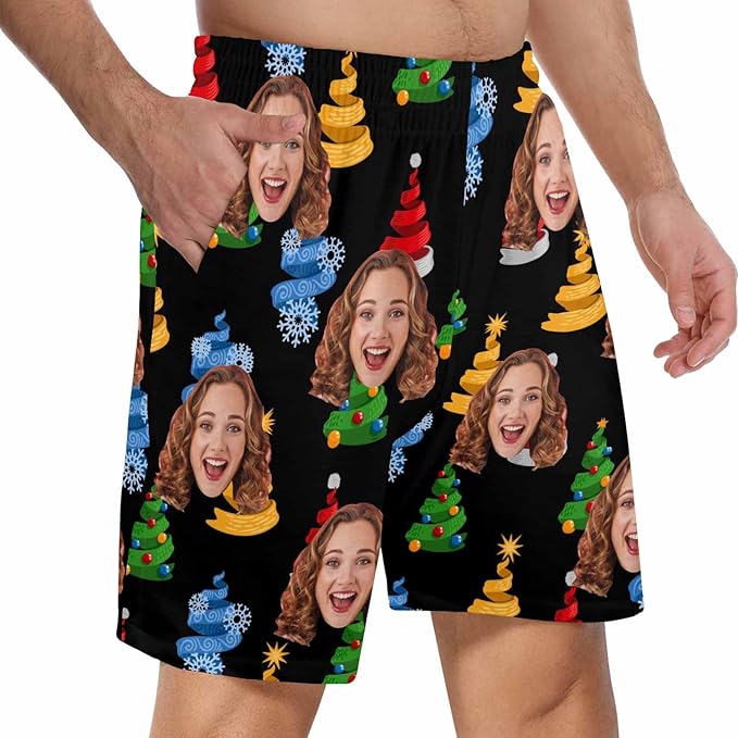 Custom Pajama Pants for Men, Personalized PJ Pants with Photos, Custom Mens Pajama Shorts, Gifts for Dad Husband