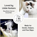 Cat Wand Toy Set – 2 Feather Teaser Wands with 4 Interchangeable Refills, 27" Flexible Wire & Wooden Handle, Interactive Play for Indoor Cats and Kittens