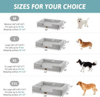 Cooling Dog Bed for Extra Large Dogs, Q-Max >0.4 Summer Cool Orthopedic Foam Pet Sofa Bed with Sides, Bolster Anti-Slip Couch with Washable Removable Cover, XXL 48x35x7.5 inch, Grey
