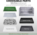Dog Grass Pad with Tray Foldable Dog Litter Box High Walls, Odor Free Artificial Grass for Dogs Potty, Pee Pad Holder, Seamless, No Assembly, Waterproof, Easy Clean, Portable for Travel