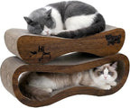 Cat Scratcher, 2 in 1 Cat Scratching Board, Cat Cardboard, Scratch Lounger for Cats as Beds & Furniture, Large, 27.44 x 9.06 x 9.06 inch