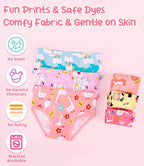Girls and Toddlers 100% Cotton Underwear Tagless Soft Panties Size 2-3T,4-5T,6,8,10,12 (6-Pack)