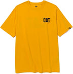 CAT Men's Trademark T-Shirts with Shape-Retention Rib Trim Spandex, Tagless Neck, and Cat Logo on Left Chest