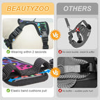 BEAUTYZOO Escape Proof Cat Harness and Leash for Walking, Soft Adjustable Cute Vest for Small to Large Cats, Reflective Breathable Easy-Control Outdoor Jacket, Kitten Harness and Leash Set, Leopard, M