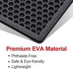 Cat Litter Box Mat: 47"x 36" Waterproof Kitty Cat Litter Trapping Mat, Easy-clean Double-layer Scatter Control Pad Rug (Black)