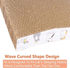 PatiencET Cardboard Cat Scratcher Pads, 6-Pack (3 Flat Double-Sided, 3 Wavy), Catnip Included, for Small and Medium Indoor Cats