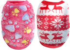 2 Pieces Teacup Dog Clothes Dog Christmas Outfit Puppy Sweater for Small Dogs Chihuahua Sweater Puppy Clothes for Extra Small Dogs Xmas Pet Cat Clothing (XX-Small)