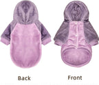 FabriCastle Dog Hoodie Sweater for Small Dogs Boy and Girl, Small Dog Clothes XS XXS Puppy Sweatshirt, Pet Outfit, Cat Clothing Super Soft Warm Snap On Closure (Lavender-Purple, Medium)