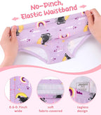 Girls and Toddlers 100% Cotton Underwear Tagless Soft Panties Size 2-3T,4-5T,6,8,10,12 (6-Pack)