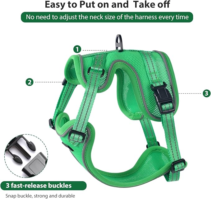Rttochfy Cat Harness and Leash Set, Adjustable and Reflective Cat Vest, Escape Proof Kitten Harness, Easy to Put on with 3 Buckles for Cats Walking and Traveling (Red, M)