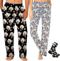 MyPupSocks Custom Pajama Pants for Pet Lover, Personalized Photo Face Printed Pajama Bottoms Sleepwear with Pockets