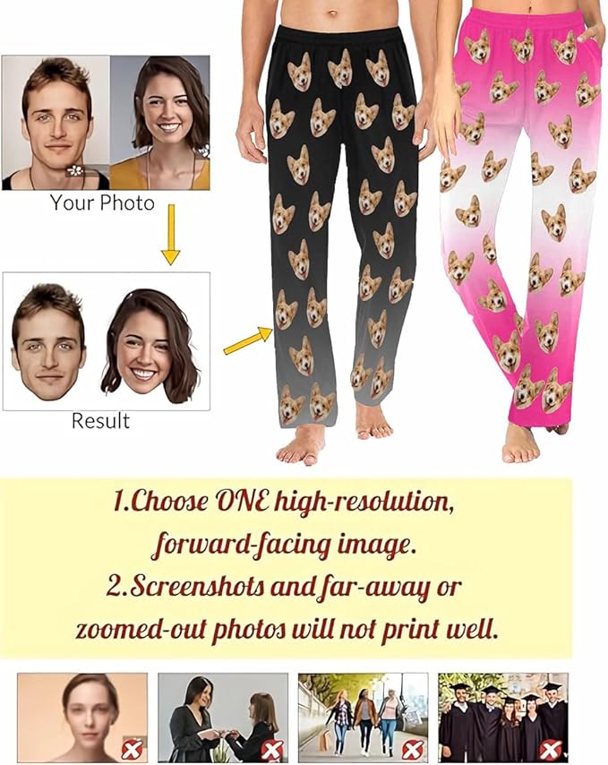Custom Pajama Pants Customized Pajamas For Men Women Funny Xmas Pjs