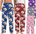 Custom Couple Pajama Pants Sock with Funny Face, Personalized PJ Anniversary Birthday Women Men Pants