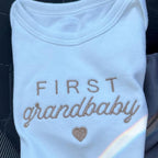 COUPLEHOODIES Personalized Baby Onesie Bodysuit – Custom Embroidery Gift for Pregnancy Reveal Baby Shower or First Grandchild