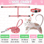 2 Pack Cat Harness and Leash, Escape Proof Adjustable Cat Harness with Leash Collar, Lightweight Soft and Comfortable, for Small Medium Cats Safe Walking and Travel