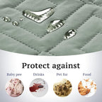 H.VERSAILTEX Reversible Loveseat Cover Furniture Protector Anti-Slip Water Resistant 2" Elastic Straps Couch Covers Pets Fit Sitting Width Up to 54"(Oversized Loveseat: 75" x 98", Desert Sage/Beige)