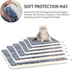 Mora Pets Dog Bed Crate Pad Ultra Soft Pet Bed with Cute Star Print Washable Crate Mat for Large Medium Small Dogs Reversible Fleece Dog Crate Kennel Mat Cat Bed Liner 41 x 29 inch Dark Blue