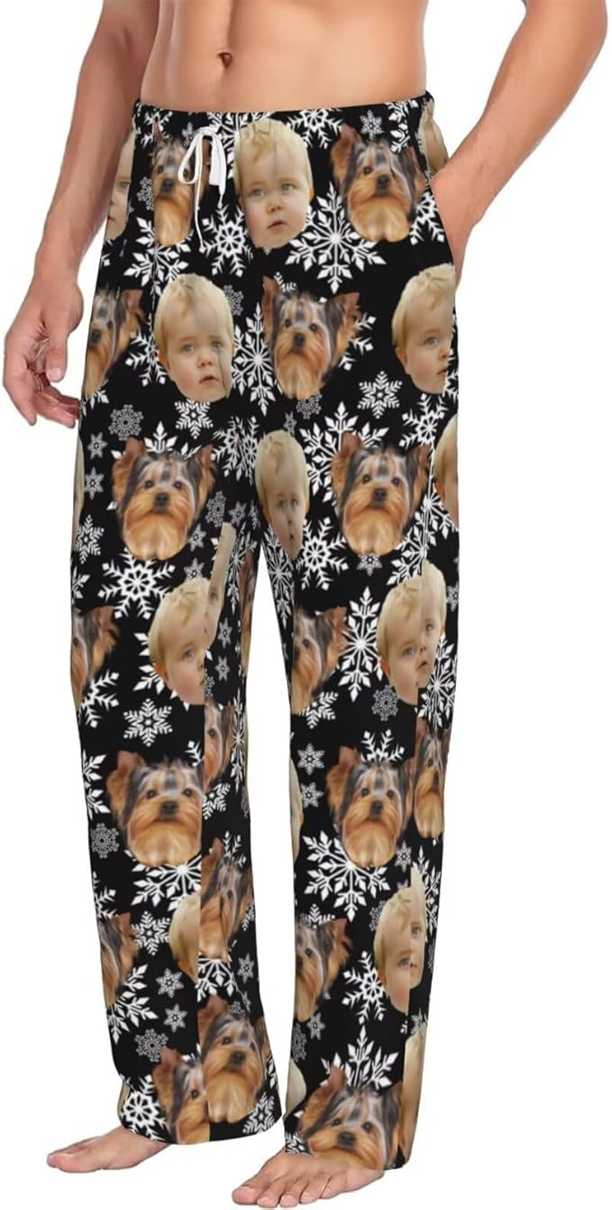 Custom Pajama Pants Personalized Pajama Bottoms With Photo Customizable Pajama For Men Women Add Your Design