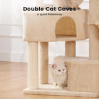 Gardner Pet 41" Tall Cat Tree for Large Cats, Heavy Duty Cat Trees Tower with 3.2in Posts & Washable Top Perches & Replaceable Natural Sisal