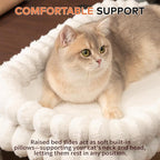 CHEERPALS Cat Desk Bed with Reversible Cushion, 90°Foldable Cat Hammock for Desk Mounted, Suitable for Medium-to-Large Cats and Puppy, Clowd Series(White, Large)