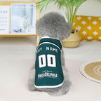 Philadelphia Custom Pet Jersey Dog Jersey Clothes Various Sizes Customized Any Name & Number for Small & Middle and Big Dogs