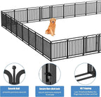 New Thickened Version Dog Playpen, 32 Inch Dog Fences for The Yard, Portable Outdoor Dog Playpen for Large/Medium/Small Dogs, Foldable Metal Dog playpen, with Doors (32 Panels, 32 Inch)