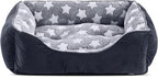GASUR Medium Dog Beds for Medium Size Dogs, Orthopedic Dog Bed Sofa, Washable Pet Beds Cuddler Anti-Slip Bottom, Soft Calming Sleeping Warming Puppy Bed (M (30"x 24"x 9"), Black)
