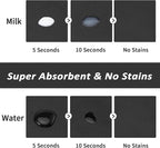 Dog Food Mat - Absorbent Cat Mat for Food and Water, No Stains Pet Feeding Bowl Mat, Easy to Clean Pet Placemats, Quick Dry Dog Water Dispenser Mat for Messy Drinkers | Paw Black 18"x 34"