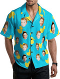 Custom Hawaiian Shirt with Face for Men, Unisex Tropical Beach Shirts Personalized Casual Funny Hawaii Button Down Shirts