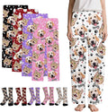 Custom Couple Pajama Pants Sock with Funny Face, Personalized PJ Anniversary Birthday Women Men Pants