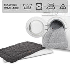 Fluffy Reversible Dog Bed Mat - Ultra Soft & Machine Washable Dog Crate Pad fit for Metal Kennel, Cozy Sleeping Mat, 29" x 18", Beige