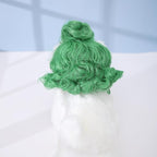 Funny Cosplay Wig for Dog, Headwear Apparel, Pet Costumes, Cat Dress up for Halloween, Christmas, Parties, Festivals (Green Braid)