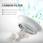 Secret Litter Box by Bundle & Bliss - Hidden Litter Box Enclosure, Patented Design with Odor Control, Includes Faux Plant, Carbon Filter and Real Stones Vivid White