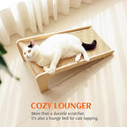 PETKARAY Cat Scratcher, Cat Sisal Scratching Ramp, L Shape Cat Scratch Pad for Indoor Cats, Wall Furniture Protector with Catnip Large
