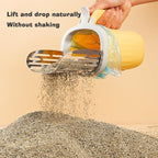 Cat Litter Scoop, Large Capacity Mess-Free Cat Litter Scooper with Bags, Spill-Proof Kitty Box Sifter, Bin Doubles as Scoop Holder