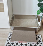 2 Pack Stainless Steel Cat Litter Box with High Sides - Metal Cat Pan, Large Indoor Litter Tray, Never Absorbs Odor, Pet Toilet Supplies Smooth Surface for Kitten, Kitty, Rabbit 23.6" 16"x8"