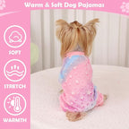 Fleece Pajamas for Small Dogs - Extra Small Puppy Clothes, Soft & Stretchy Dog Onesies - Cat & Chihuahua Yorkie Sizes XS
