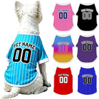 Custom Dog Shirt Personalized Pet Jersey Shirts with Name Photo Text Logo Customized Dog Pullover T Shirt Gifts for Small Medium Large Dogs Cats
